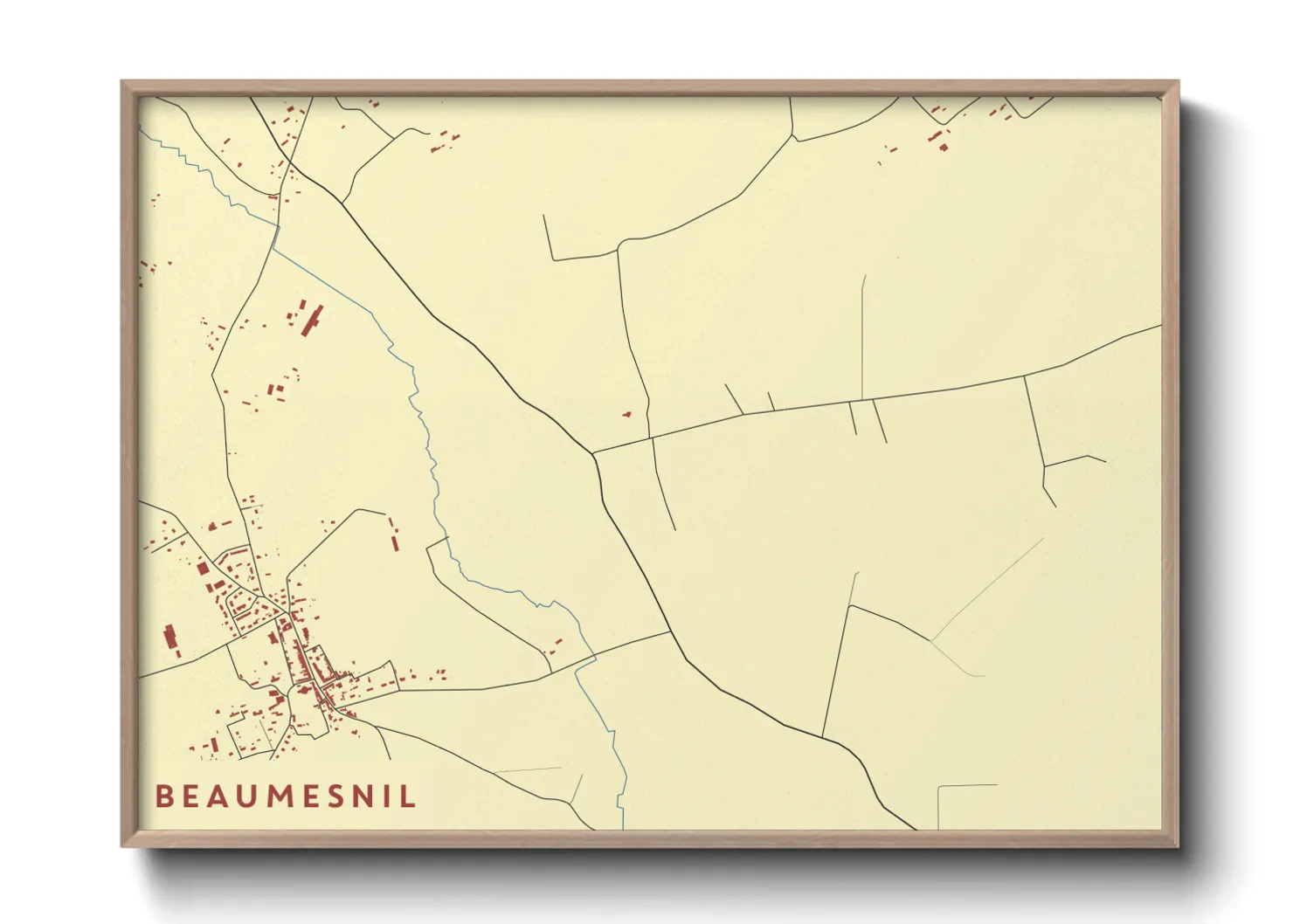Une affiche de carte sur Beaumesnil