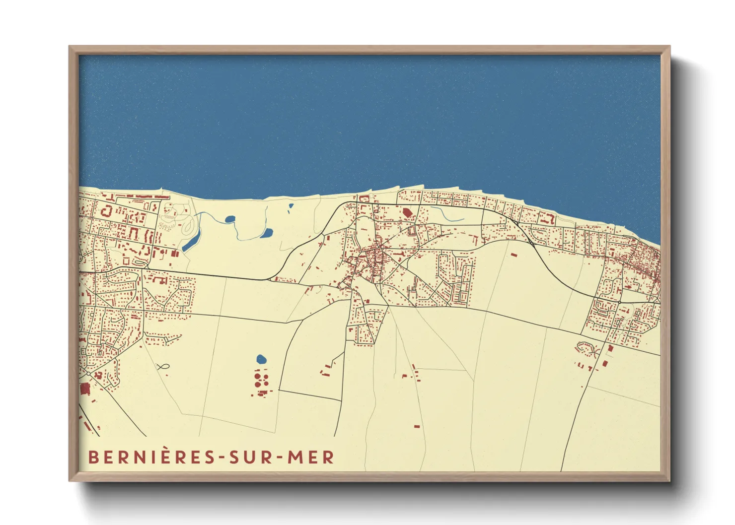 Une affiche de carte sur Bernières-sur-Mer