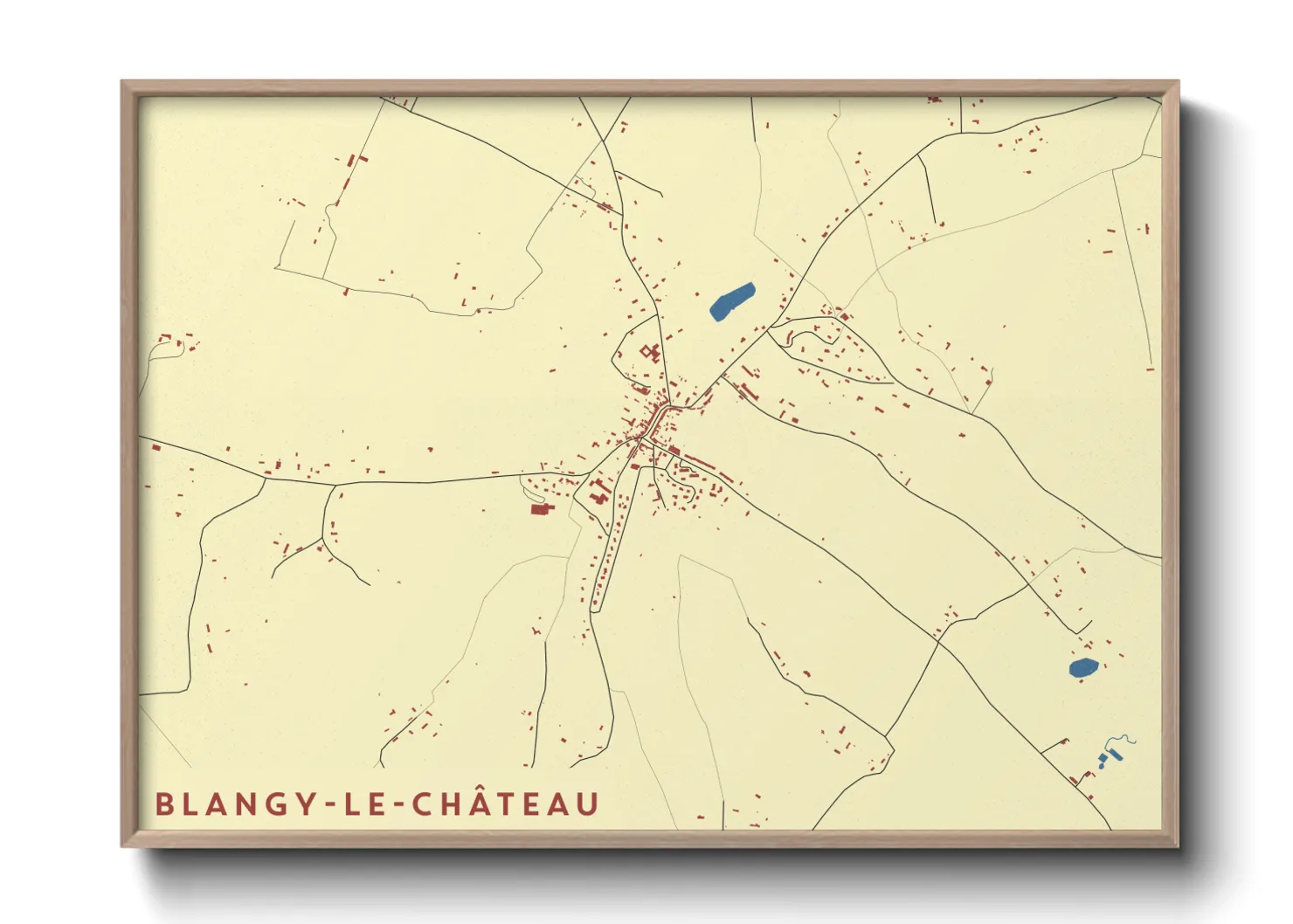 Une affiche de carte sur Blangy-le-Château