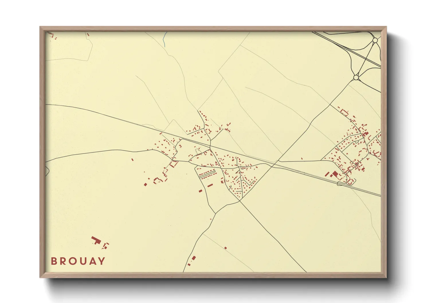 Une affiche de carte sur Brouay