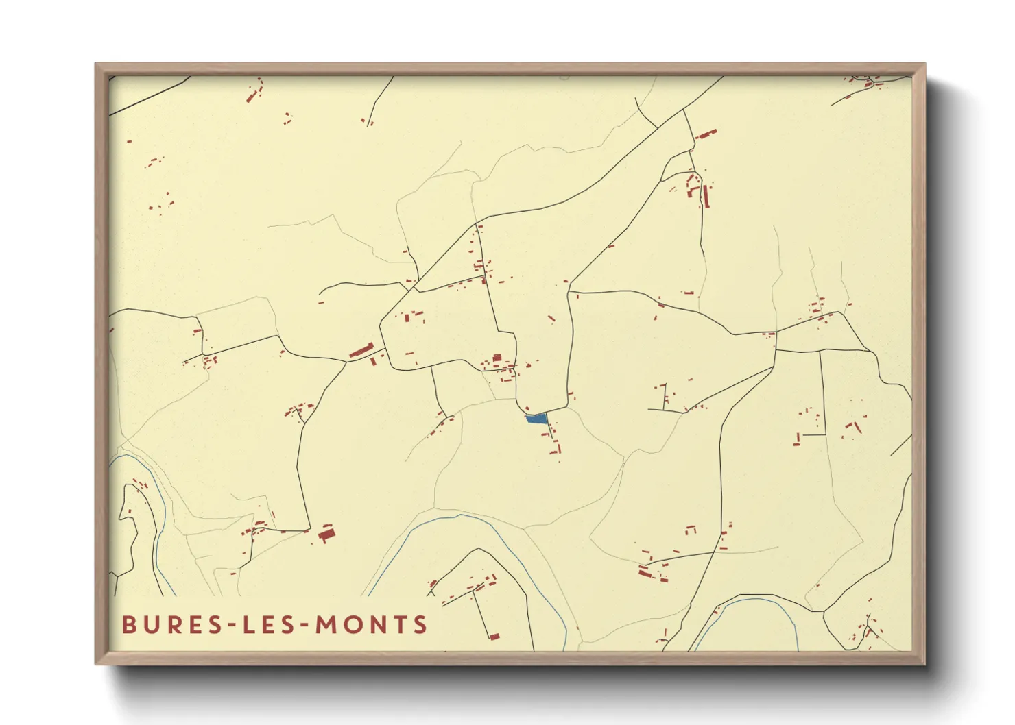 Une affiche de carte sur Bures-les-Monts