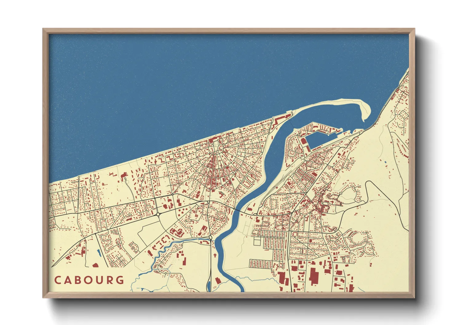 Une affiche de carte sur Cabourg