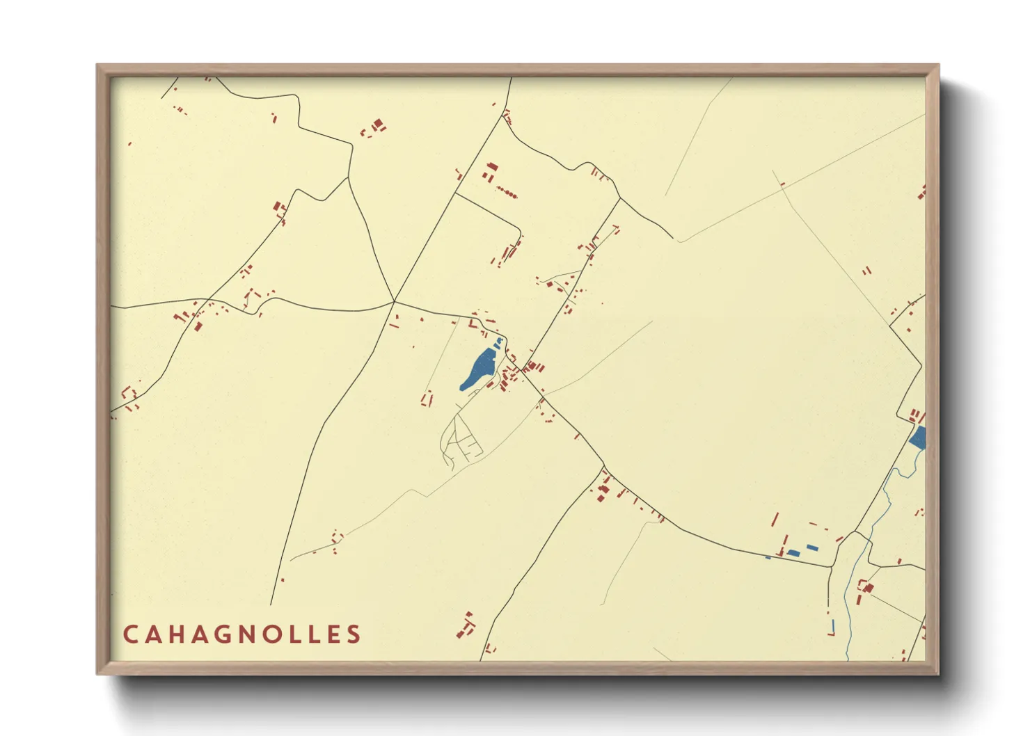 Une affiche de carte sur Cahagnolles