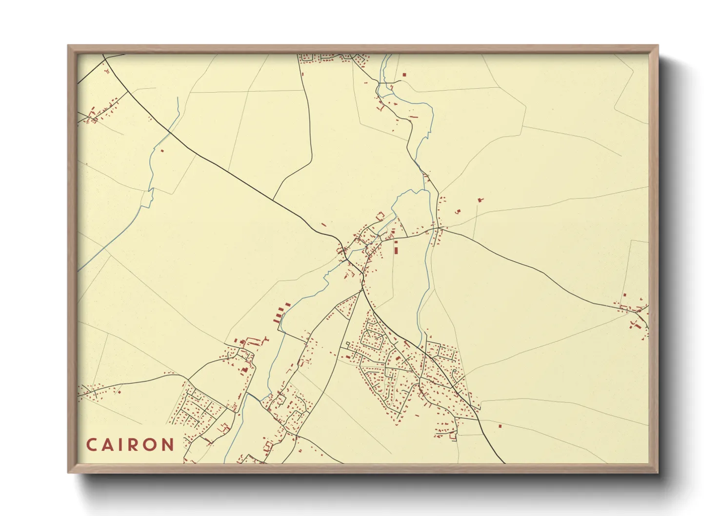 Une affiche de carte sur Cairon