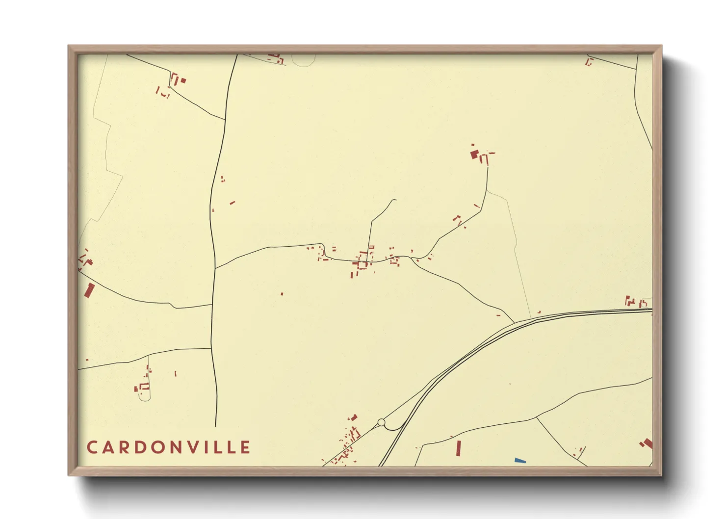 Une affiche de carte sur Cardonville