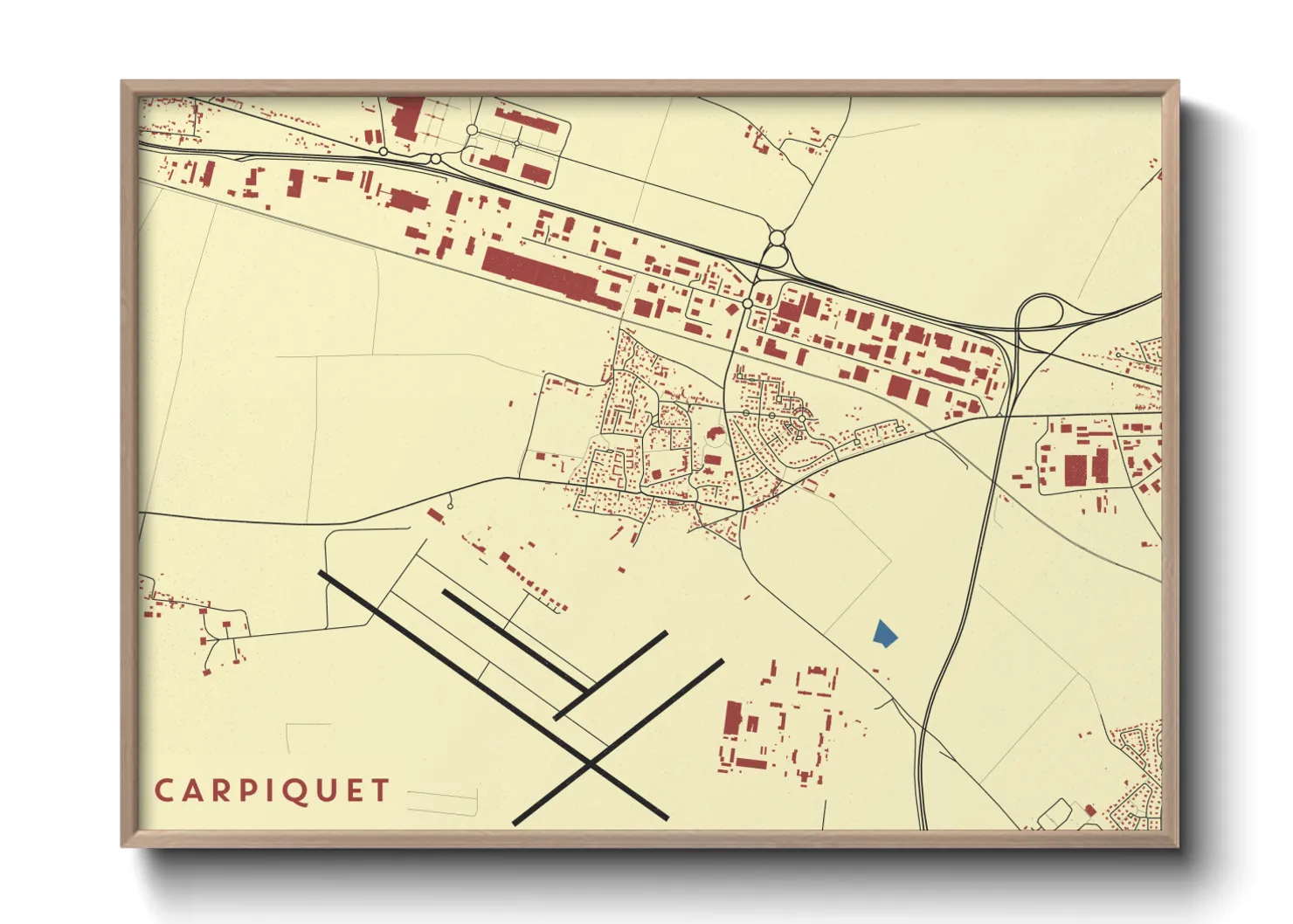 Une affiche de carte sur Carpiquet