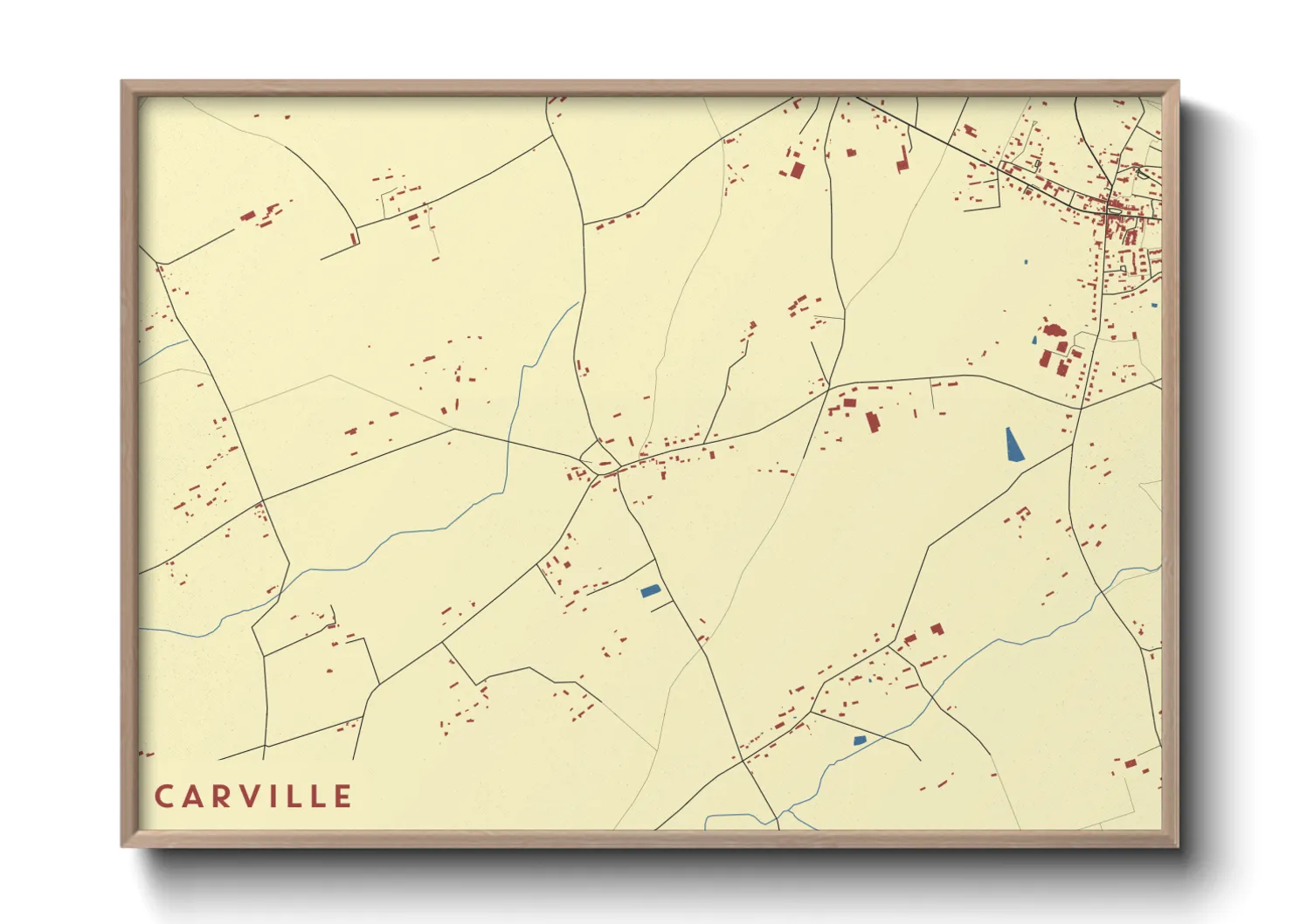 Une affiche de carte sur Carville