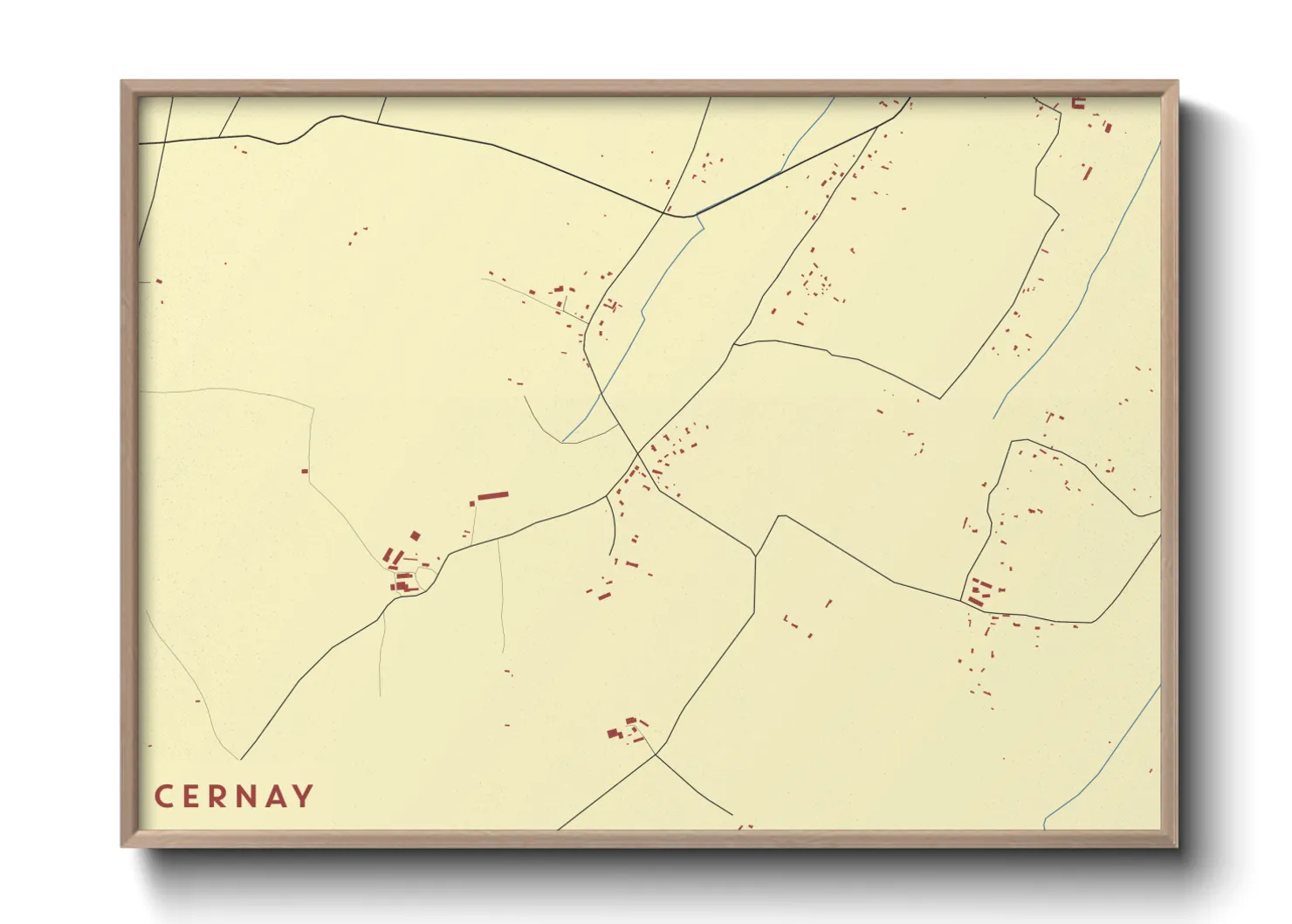 Une affiche de carte sur Cernay