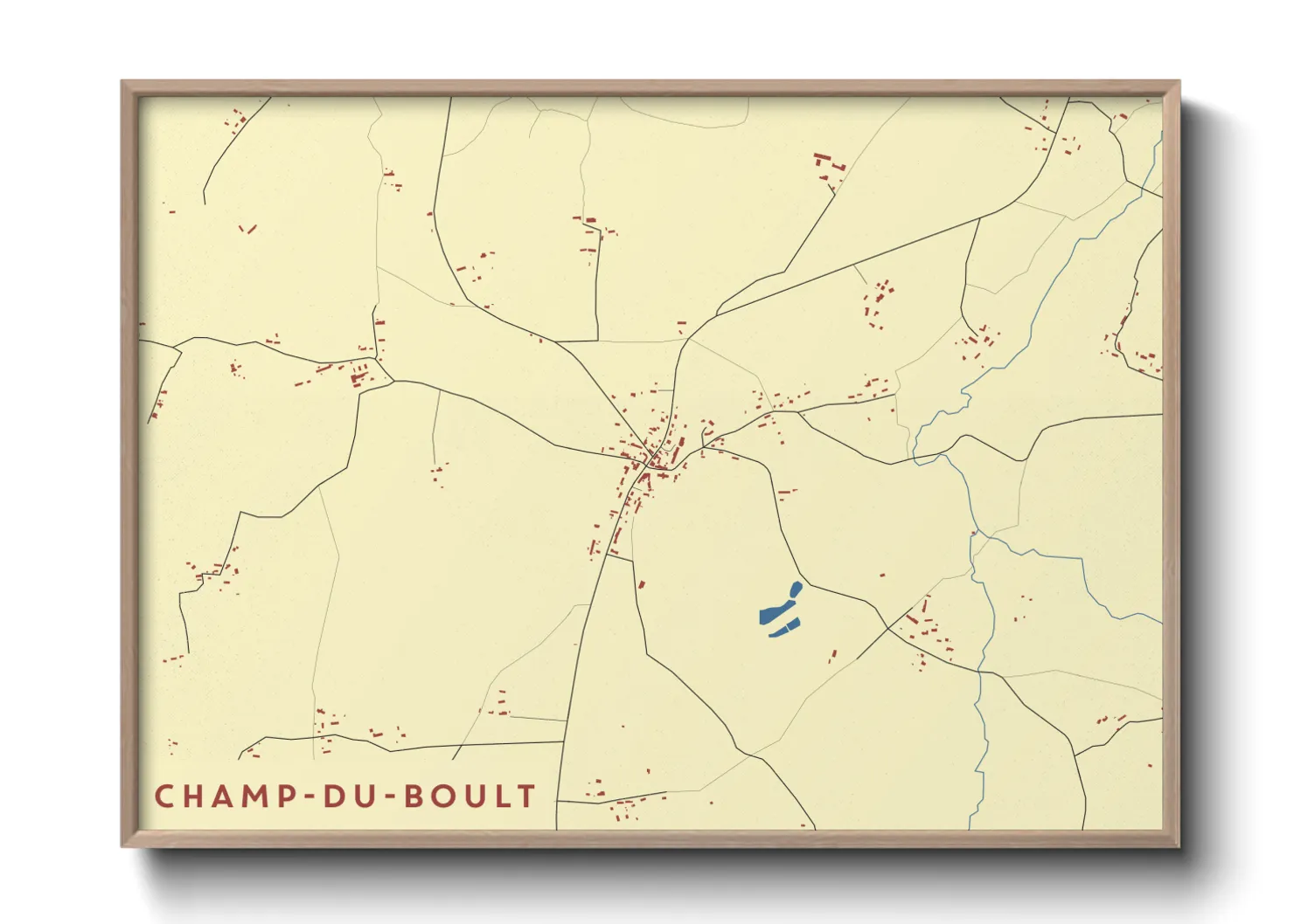 Une affiche de carte sur Champ-du-Boult