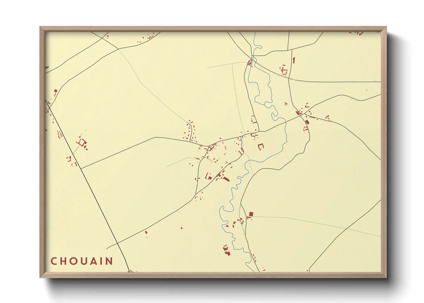 Une affiche de carte sur Chouain