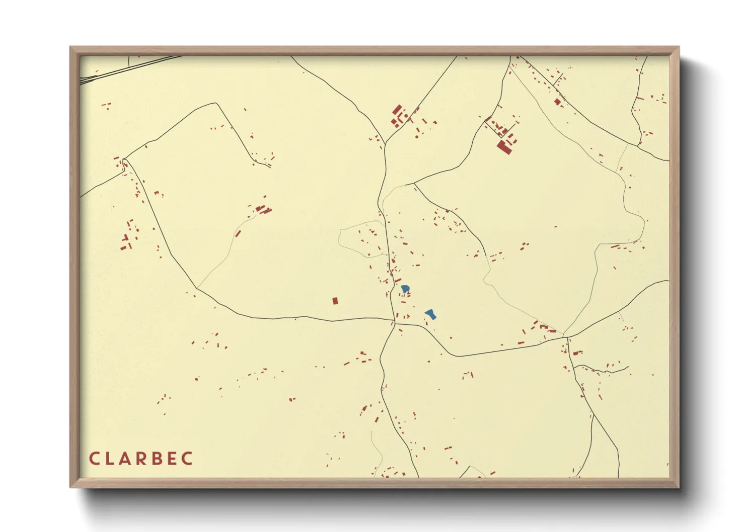 Une affiche de carte sur Clarbec