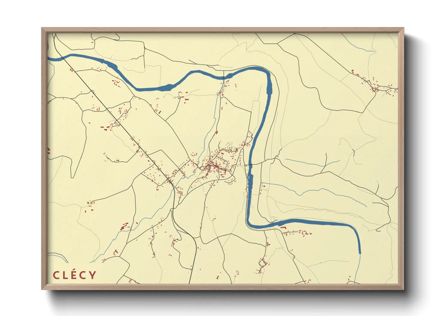 Une affiche de carte sur Clécy