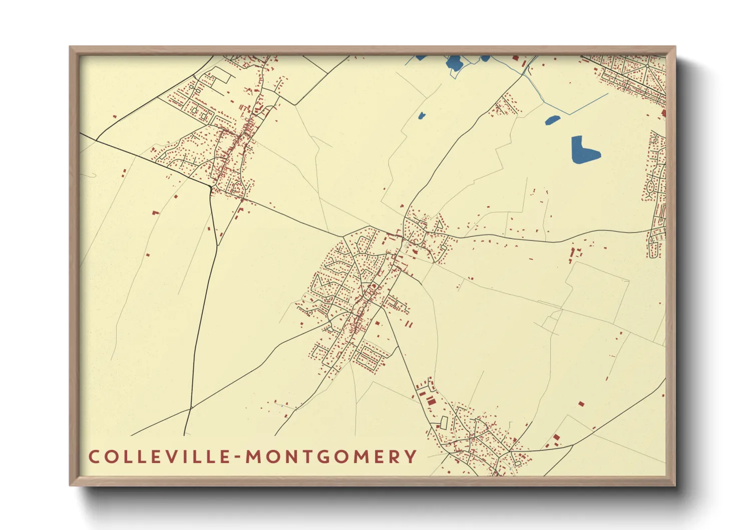 Une affiche de carte sur Colleville-Montgomery