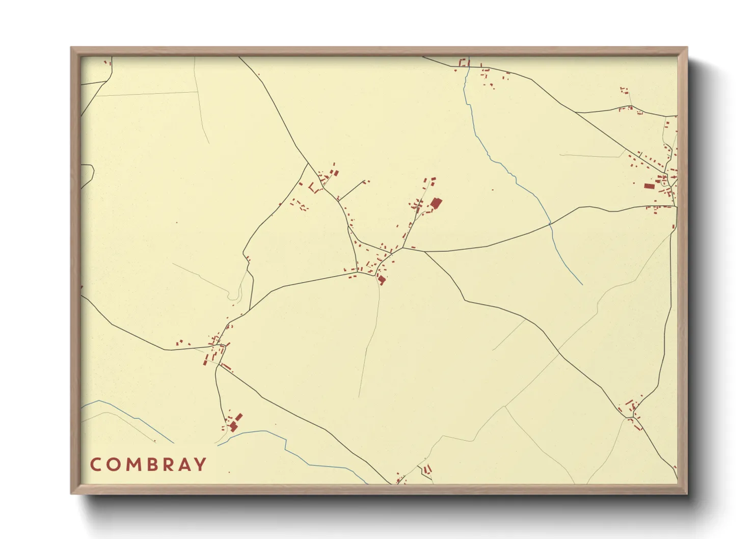 Une affiche de carte sur Combray