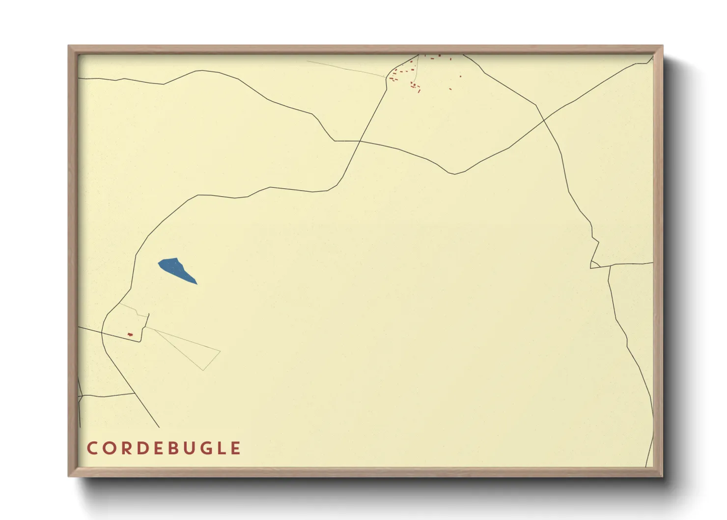 Une affiche de carte sur Cordebugle