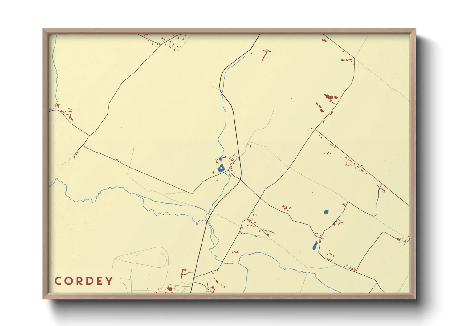 Une affiche de carte sur Cordey