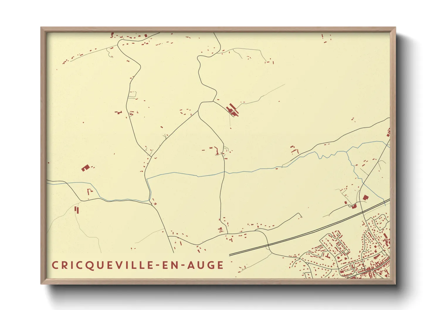 Une affiche de carte sur Cricqueville-en-Auge