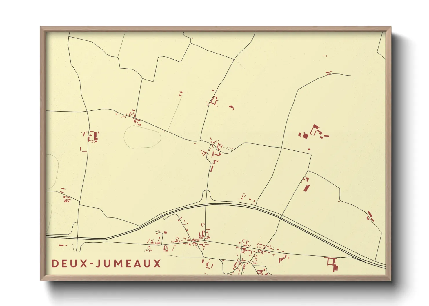 Une affiche de carte sur Deux-Jumeaux
