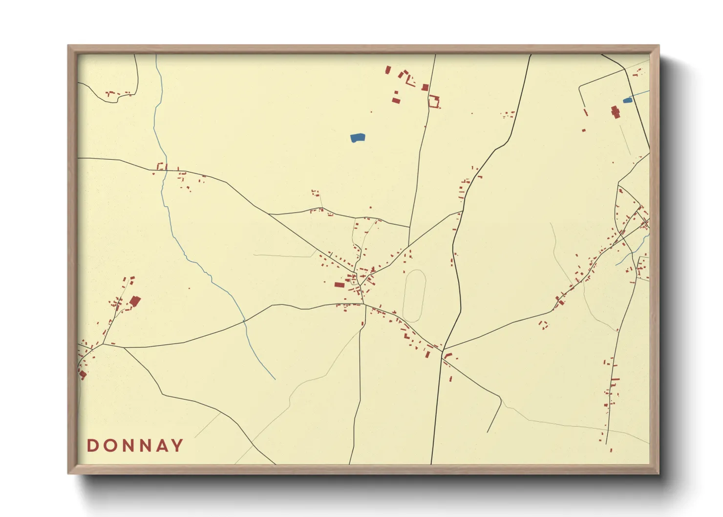 Une affiche de carte sur Donnay
