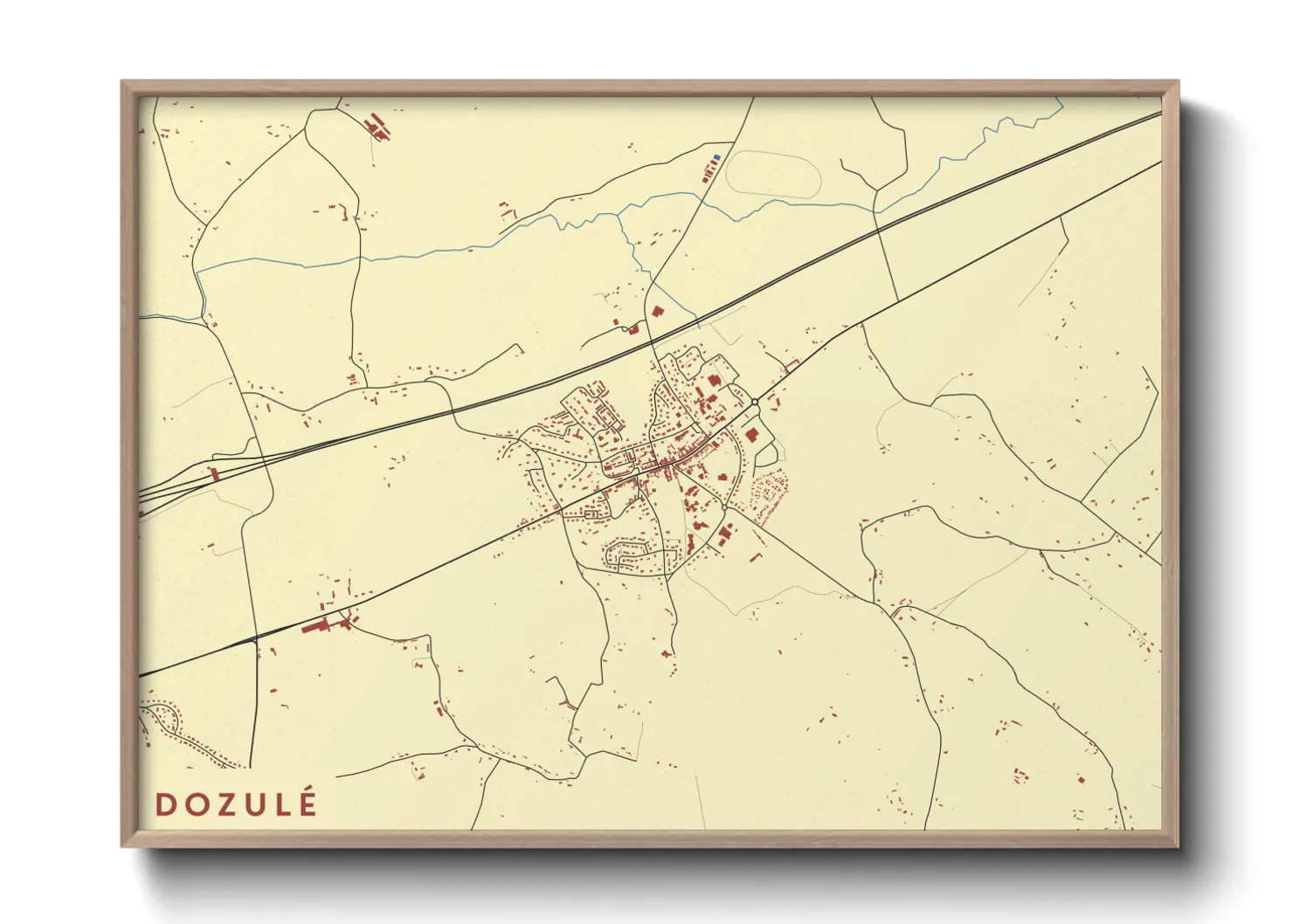 Une affiche de carte sur Dozulé