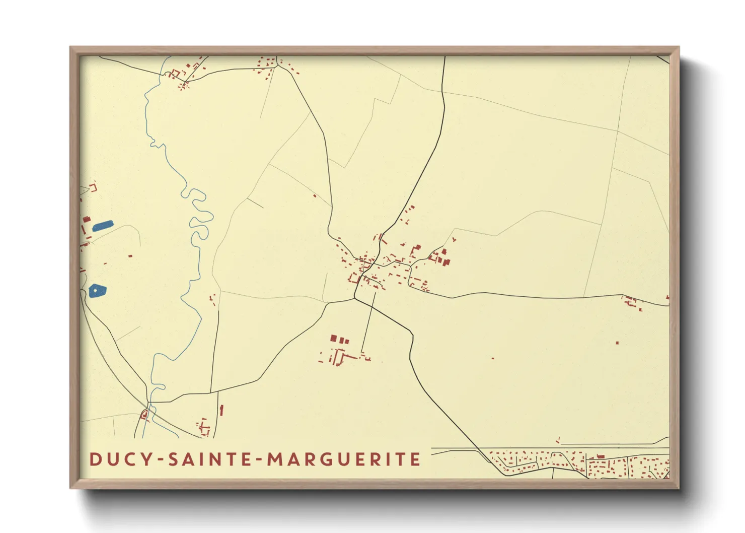 Une affiche de carte sur Ducy-Sainte-Marguerite