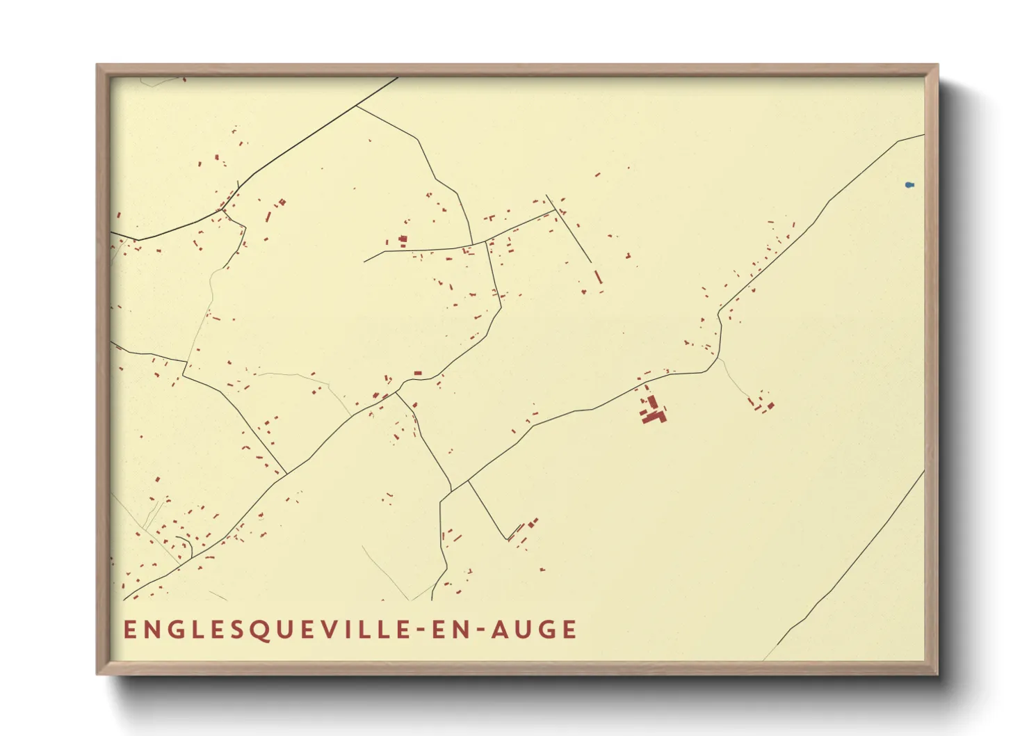 Une affiche de carte sur Englesqueville-en-Auge