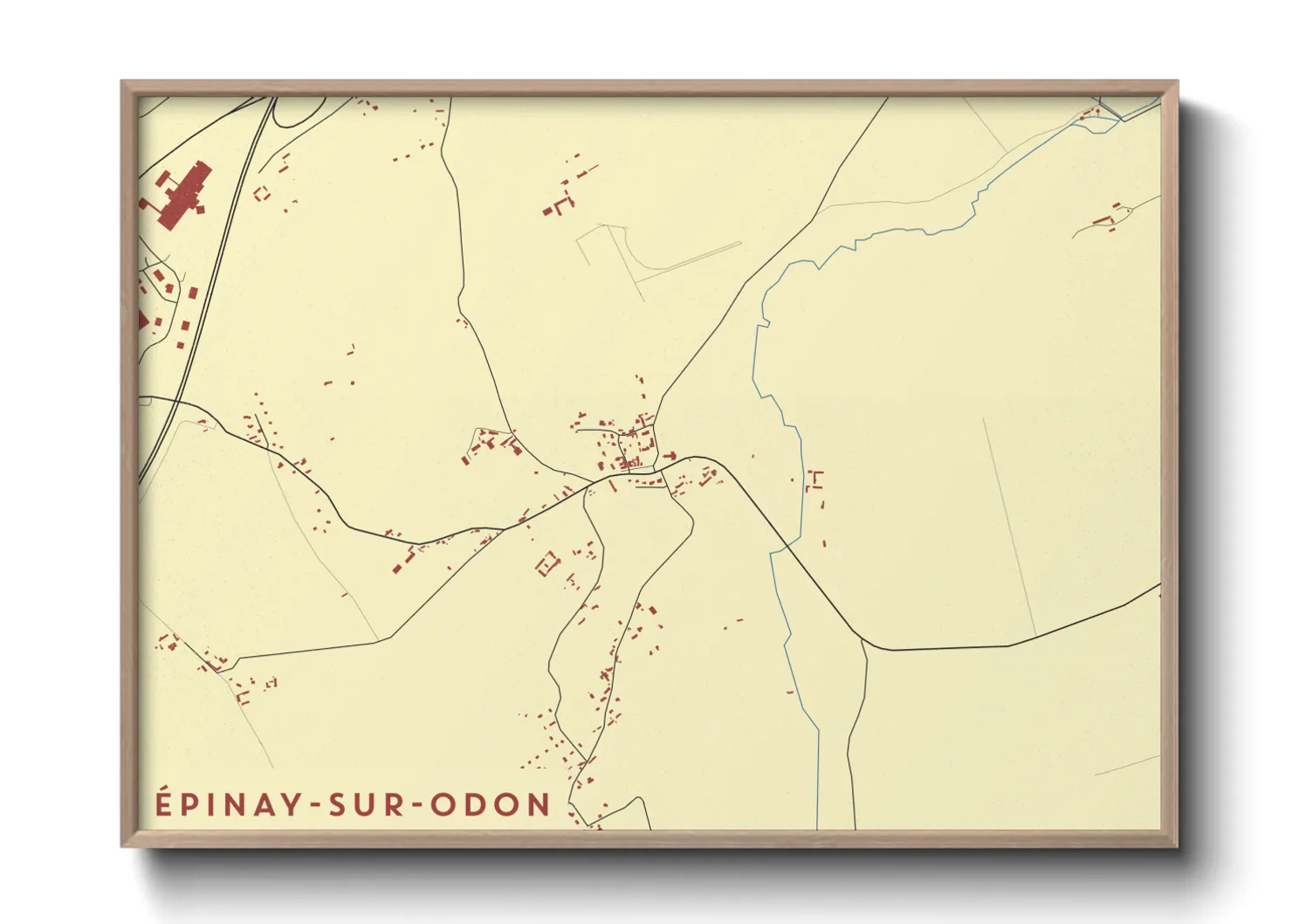 Une affiche de carte sur Épinay-sur-Odon