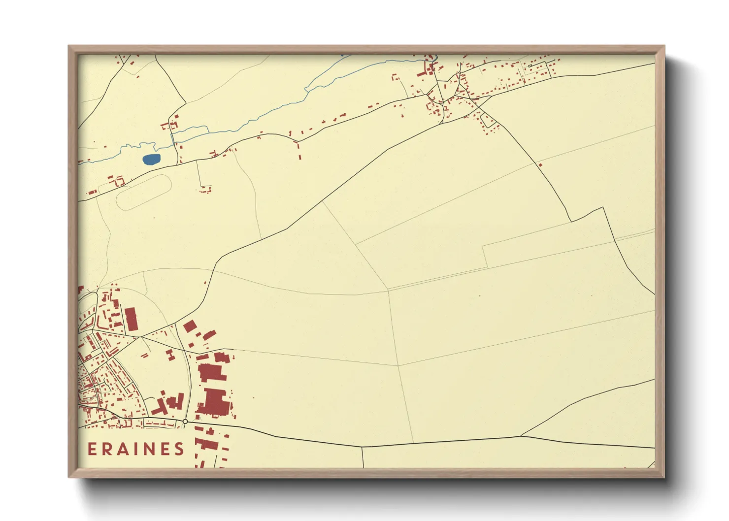 Une affiche de carte sur Eraines