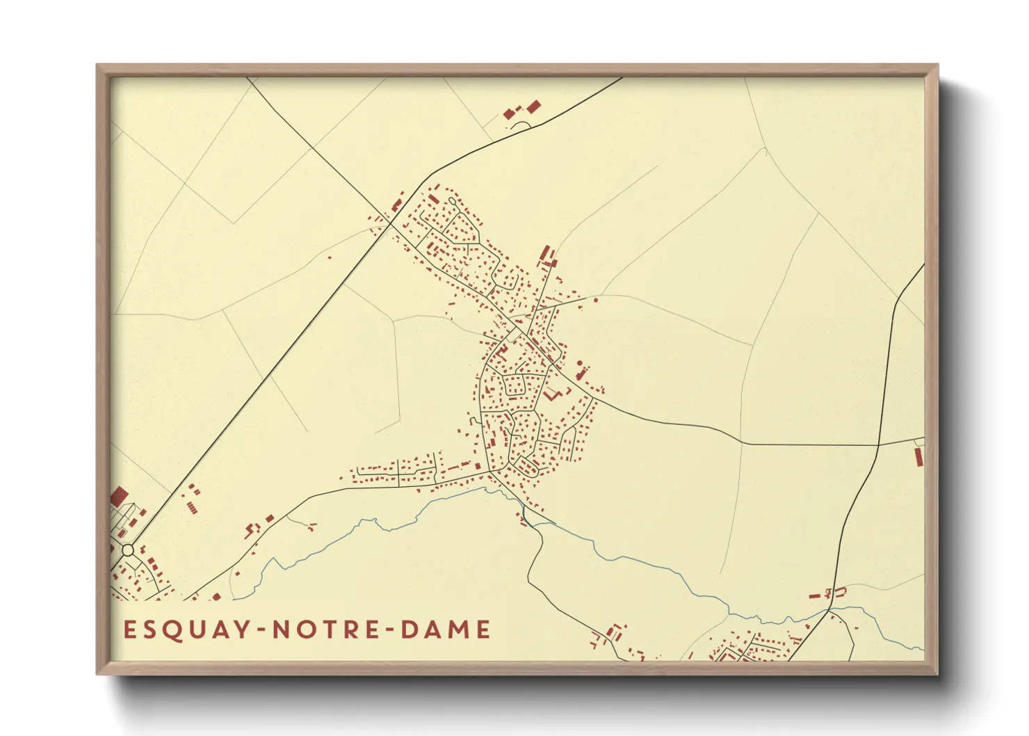 Une affiche de carte sur Esquay-Notre-Dame