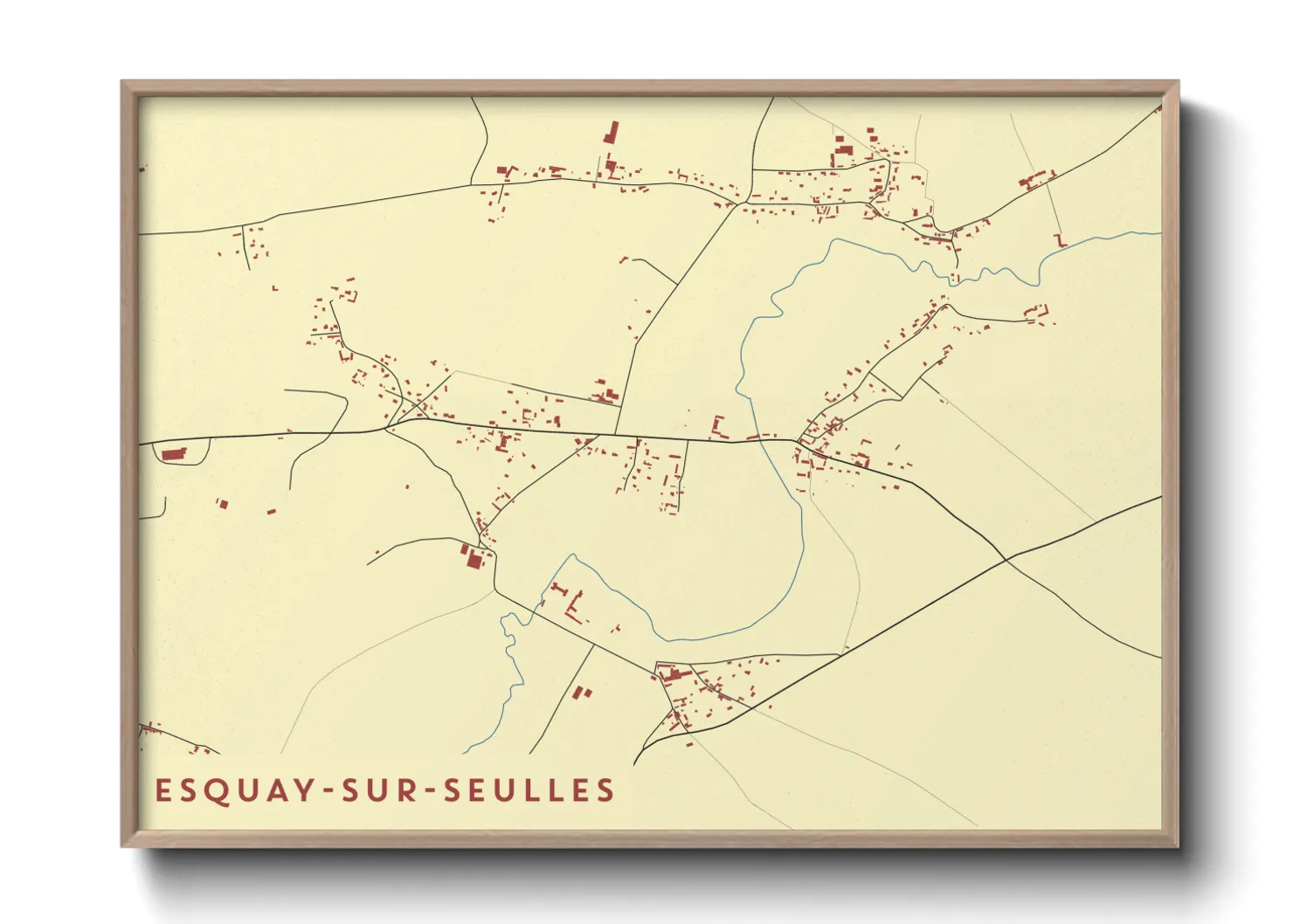 Une affiche de carte sur Esquay-sur-Seulles