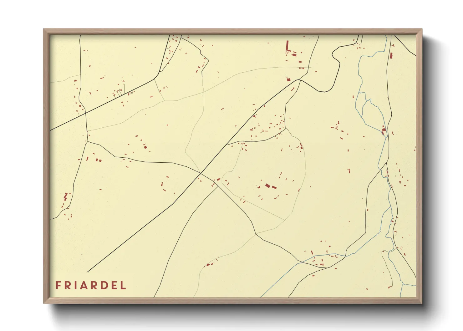 Une affiche de carte sur Friardel