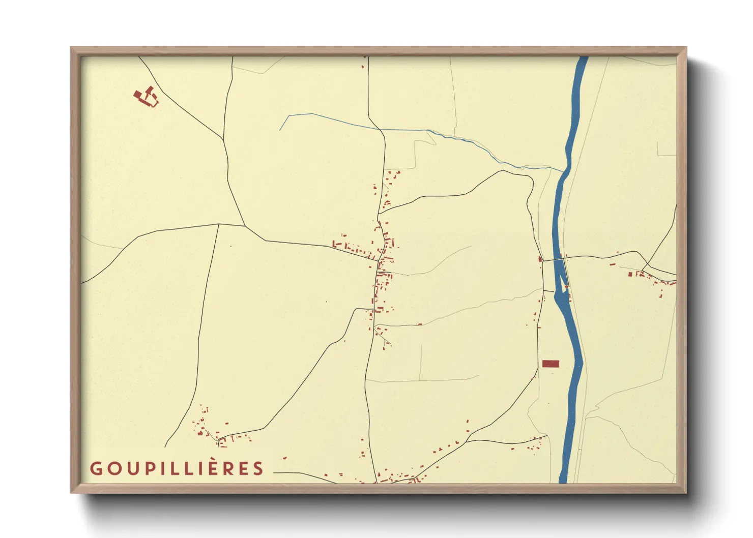 Une affiche de carte sur Goupillières