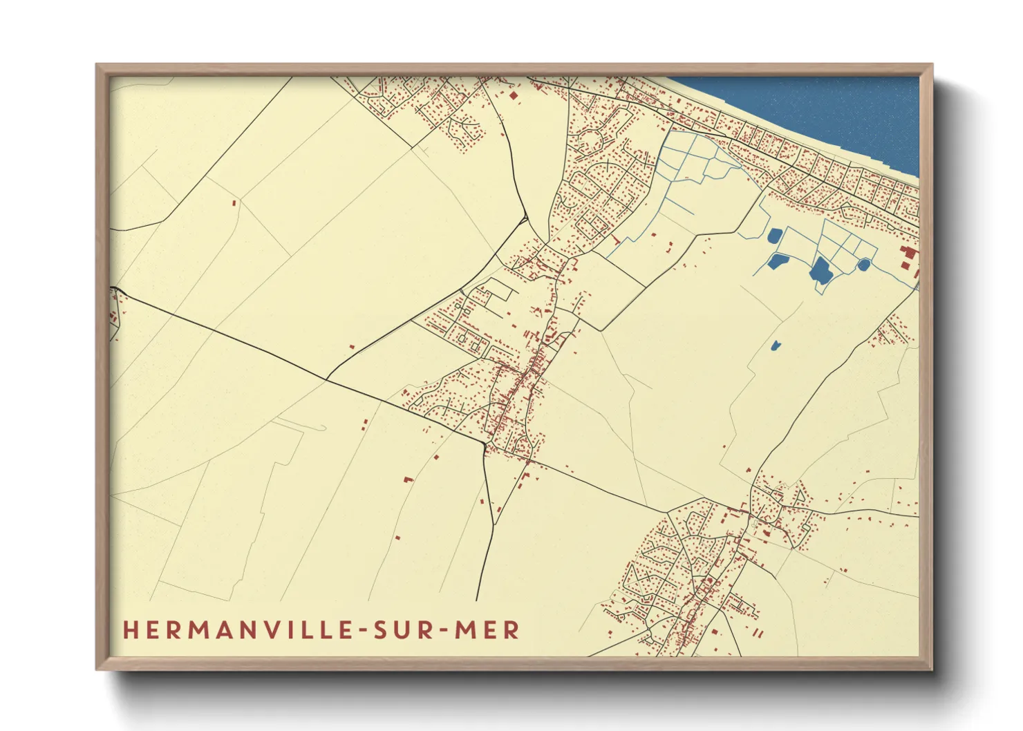 Une affiche de carte sur Hermanville-sur-Mer