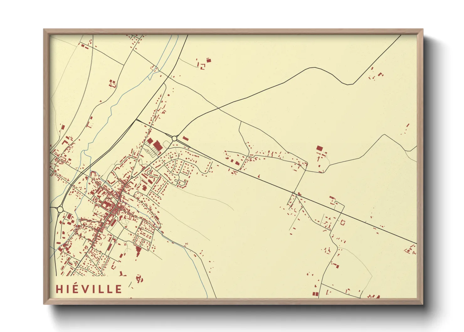 Une affiche de carte sur Hiéville