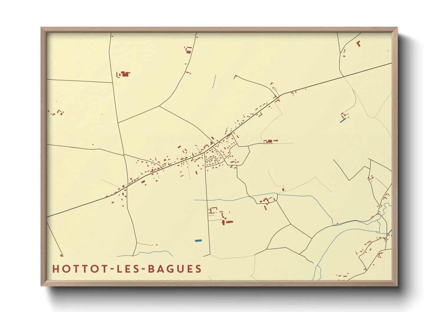 Une affiche de carte sur Hottot-les-Bagues