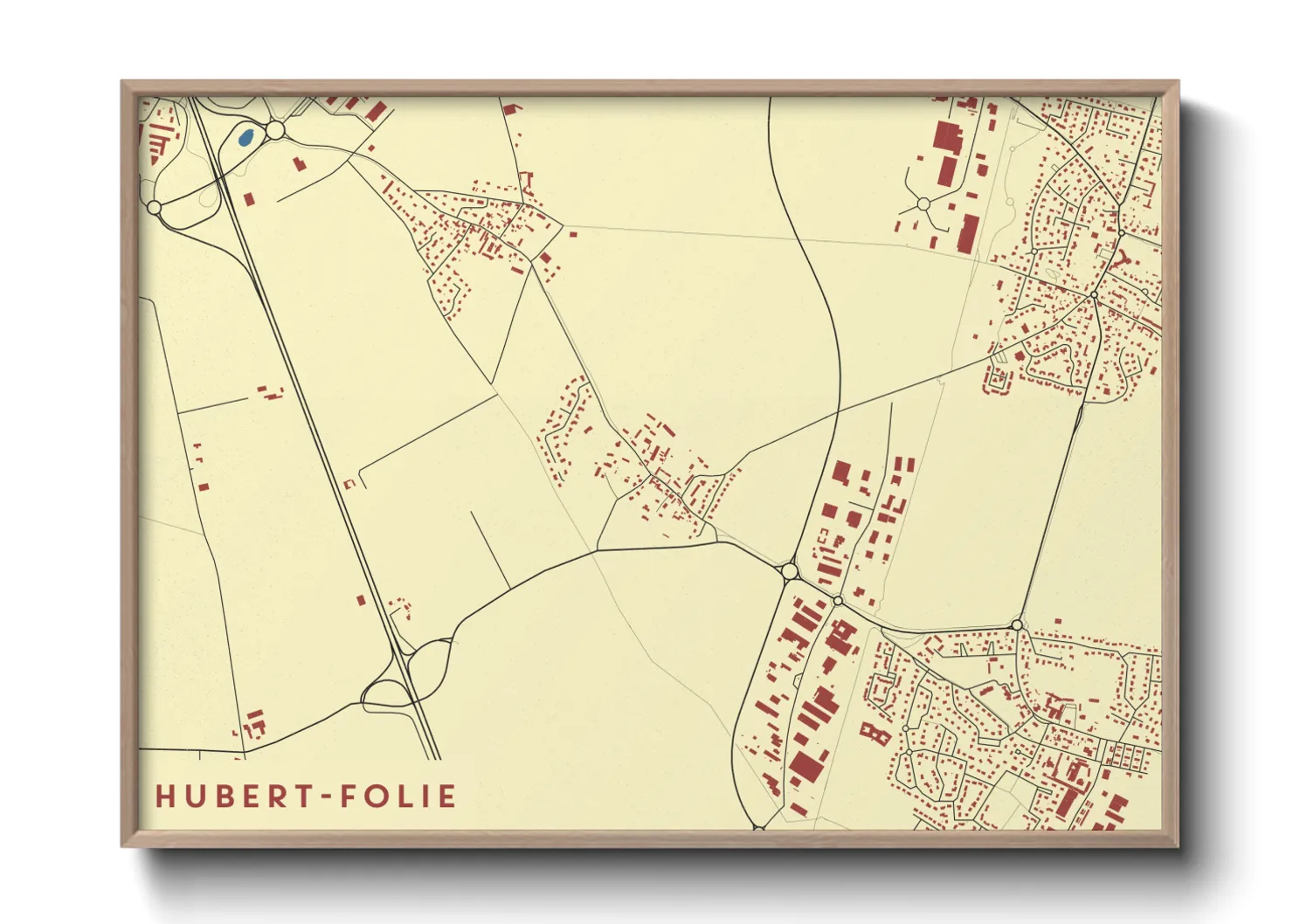 Une affiche de carte sur Hubert-Folie