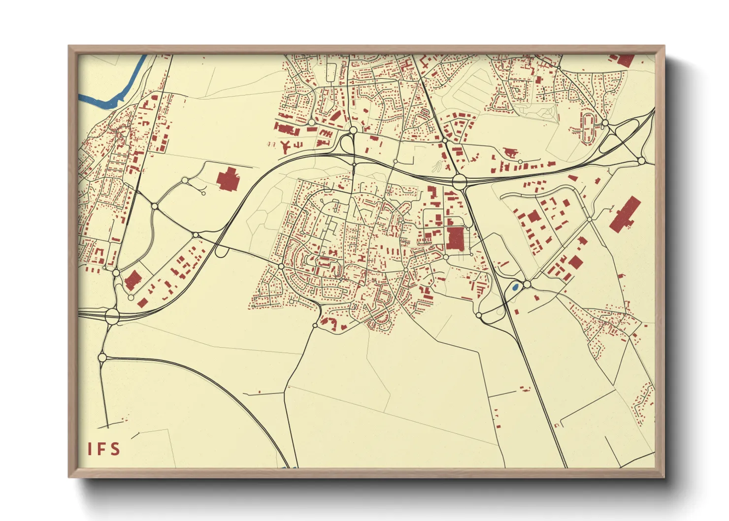 Une affiche de carte sur Ifs