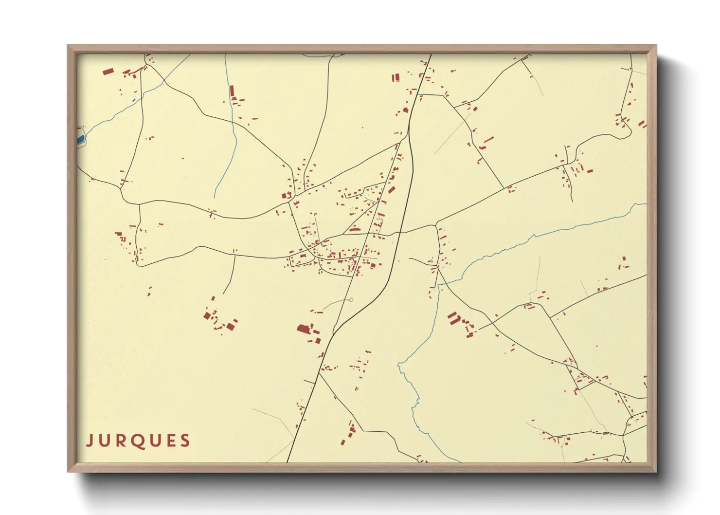 Une affiche de carte sur Jurques