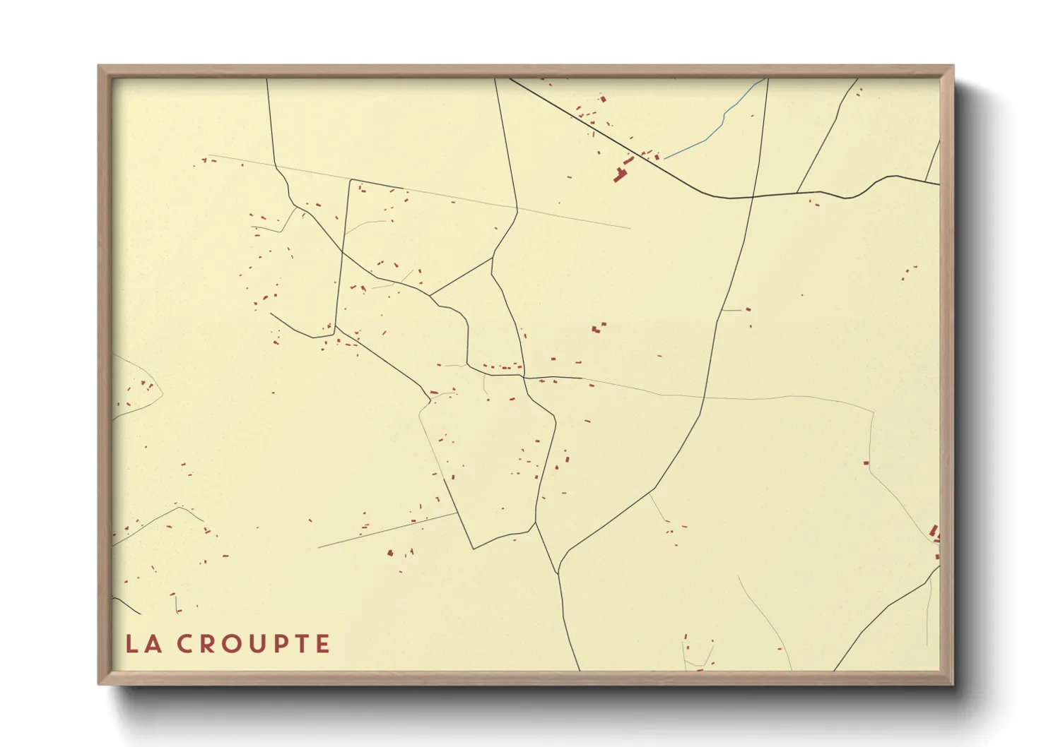 Une affiche de carte sur La Croupte