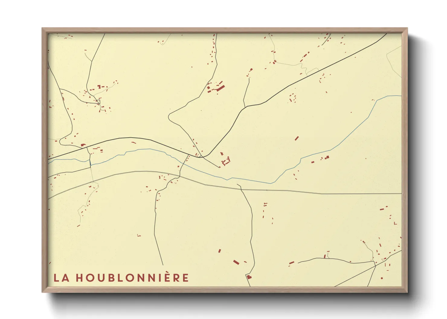 Une affiche de carte sur La Houblonnière
