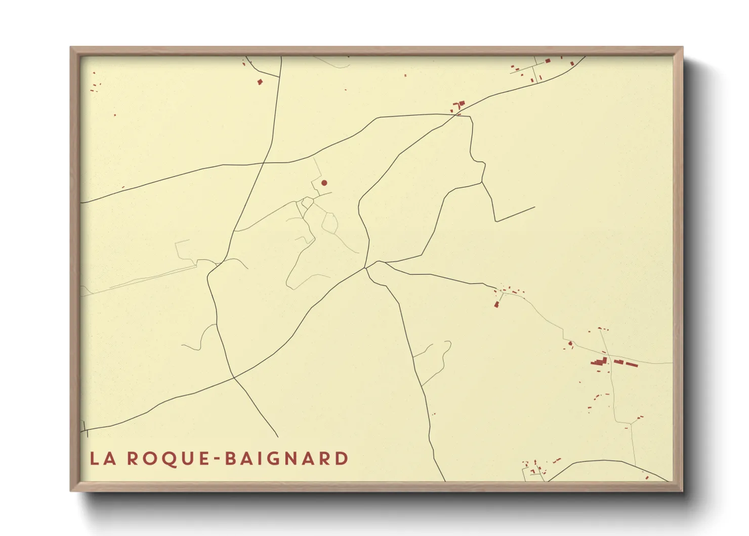 Une affiche de carte sur La Roque-Baignard