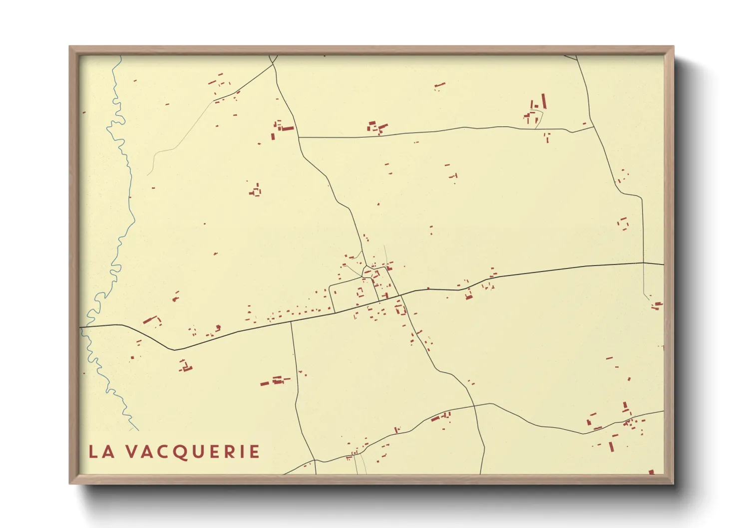 Une affiche de carte sur La Vacquerie