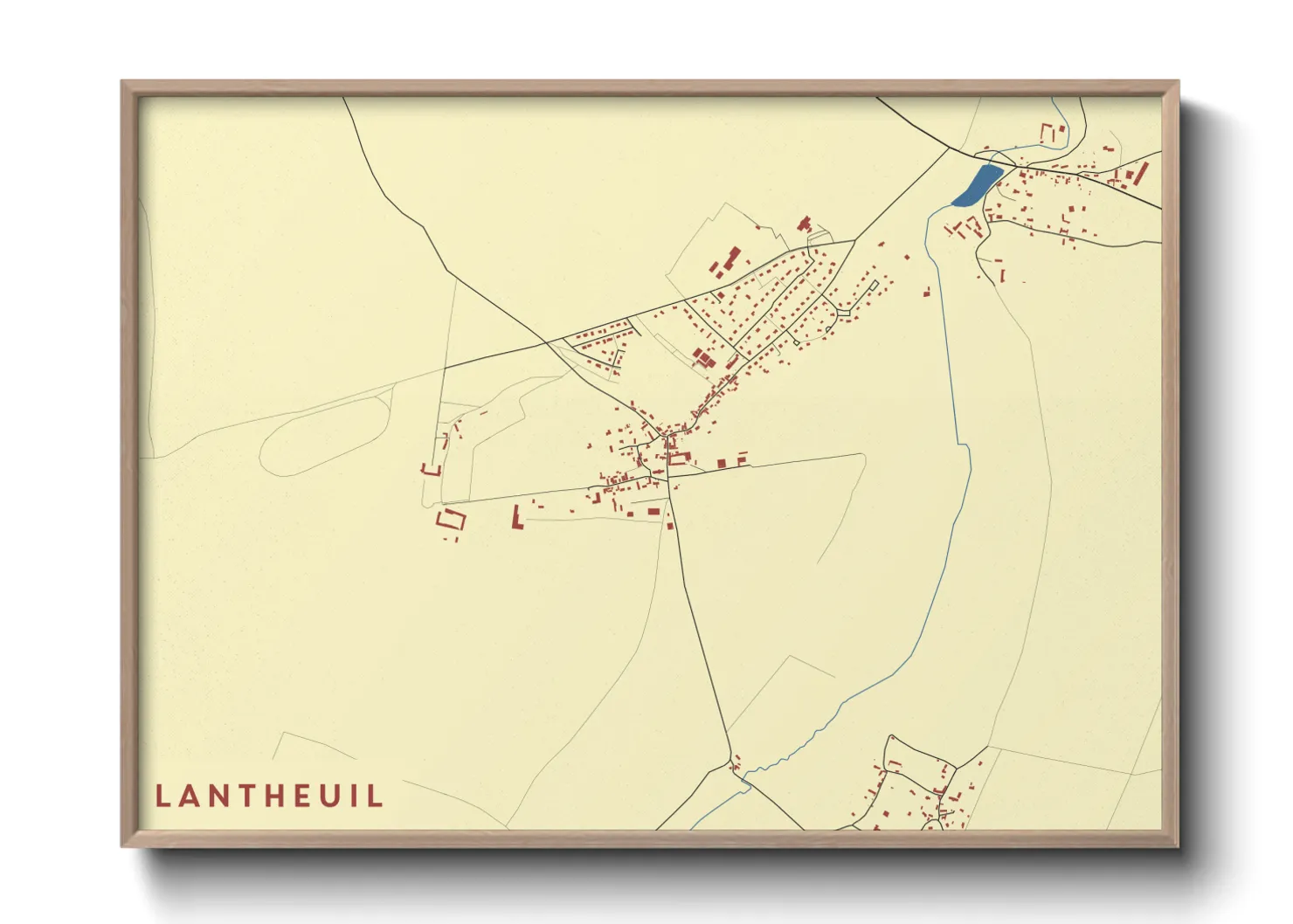 Une affiche de carte sur Lantheuil