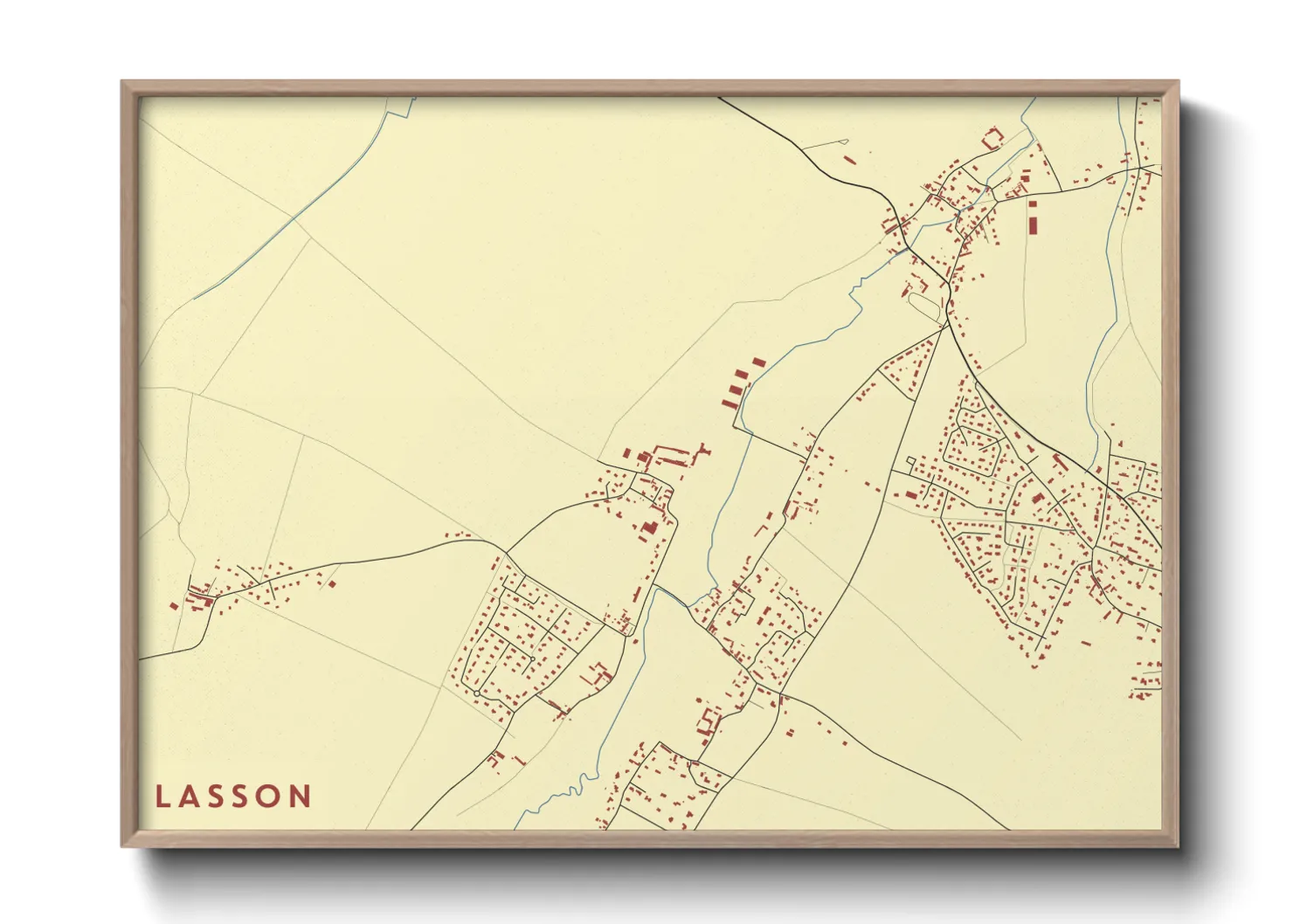 Une affiche de carte sur Lasson