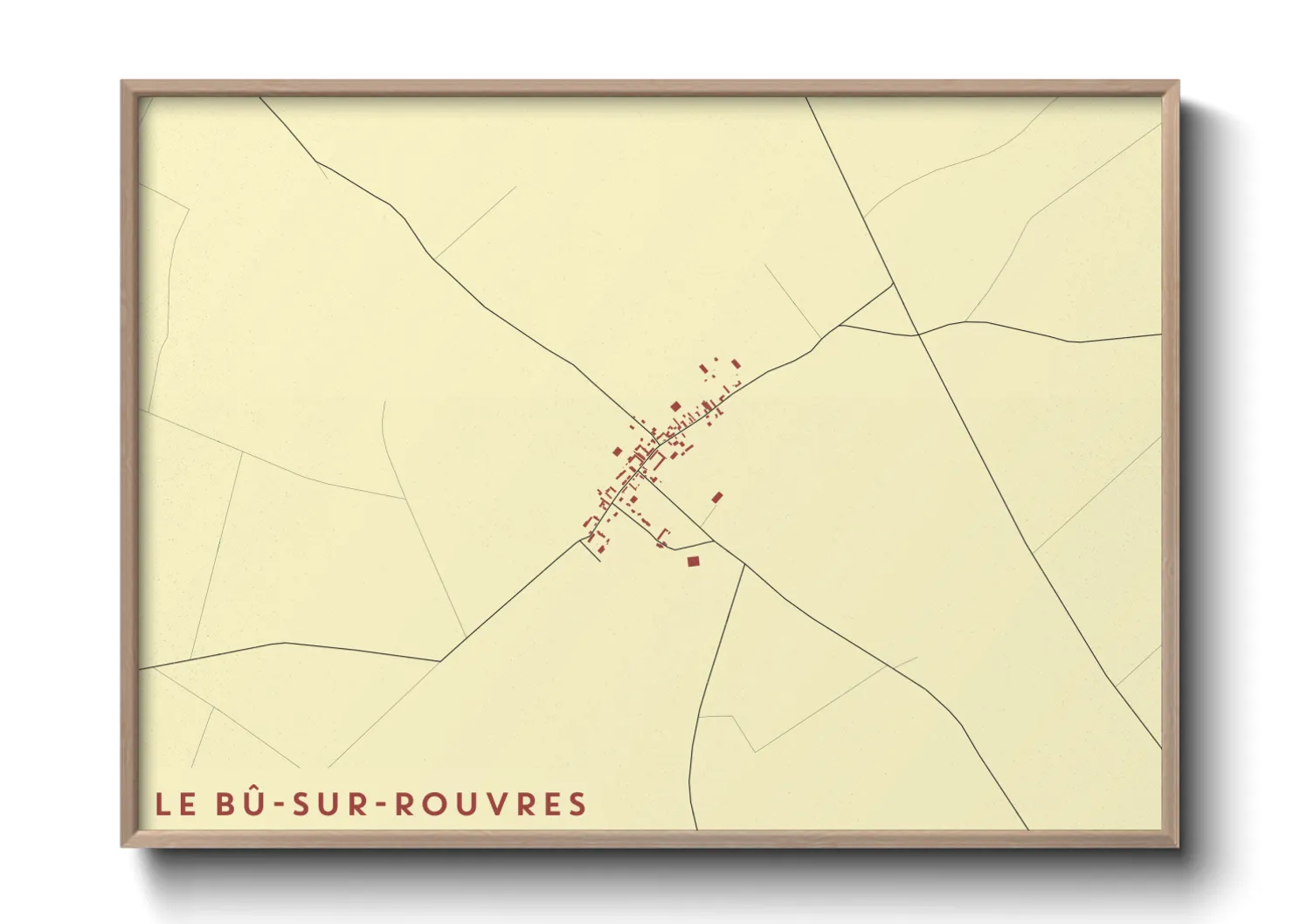 Une affiche de carte sur Le Bû-sur-Rouvres