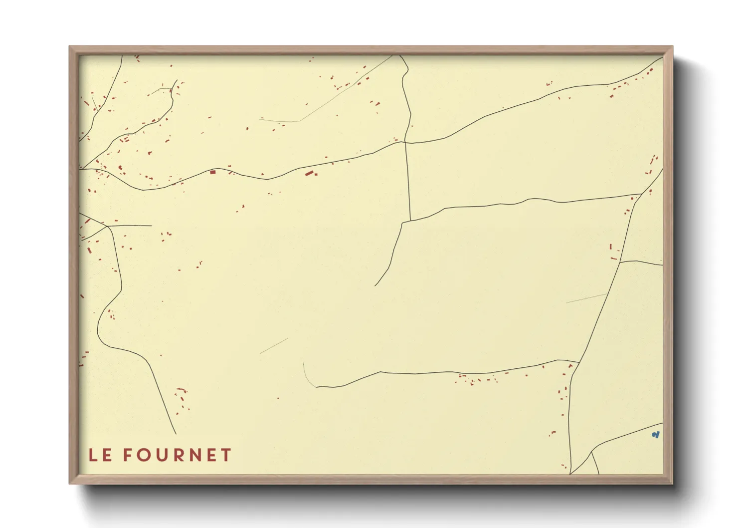 Une affiche de carte sur Le Fournet