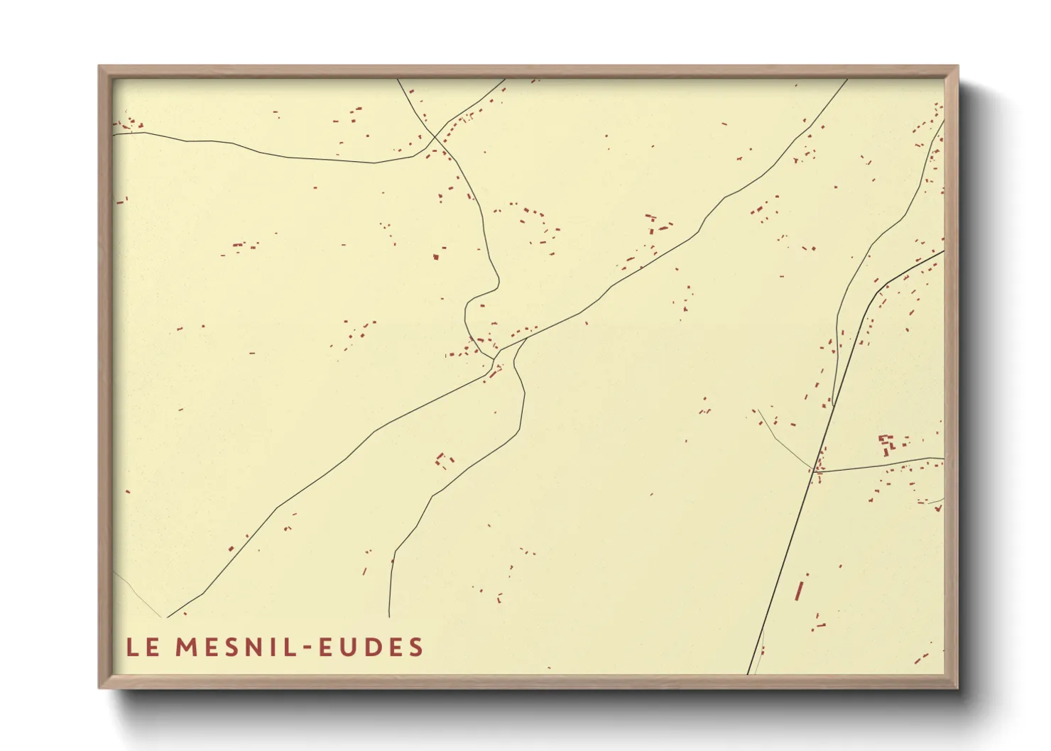 Une affiche de carte sur Le Mesnil-Eudes