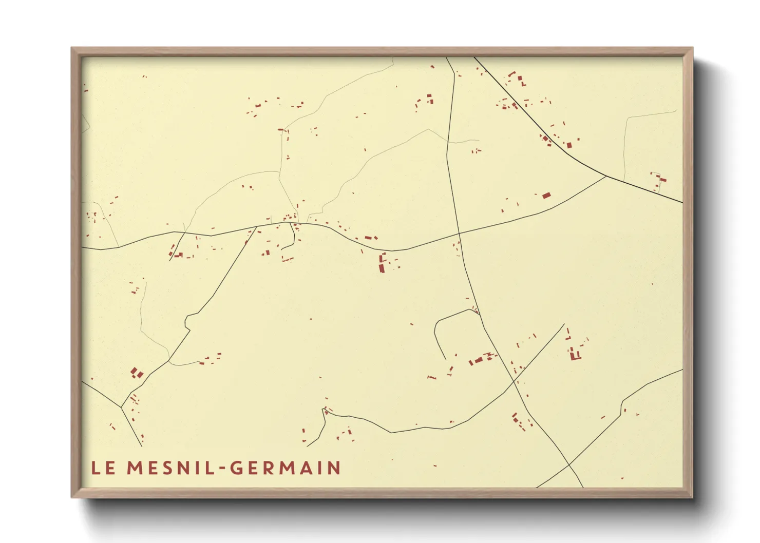 Une affiche de carte sur Le Mesnil-Germain