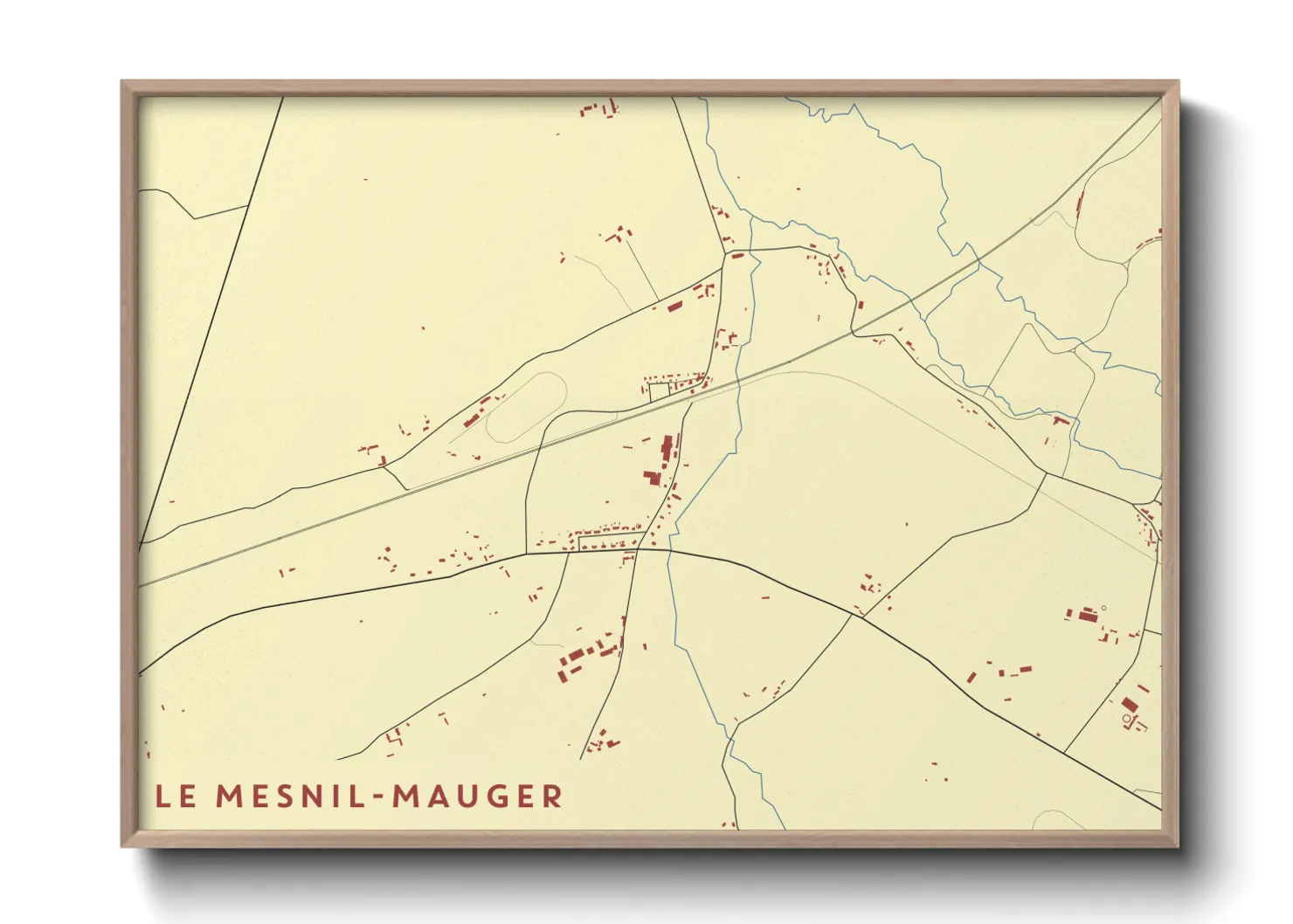 Une affiche de carte sur Le Mesnil-Mauger
