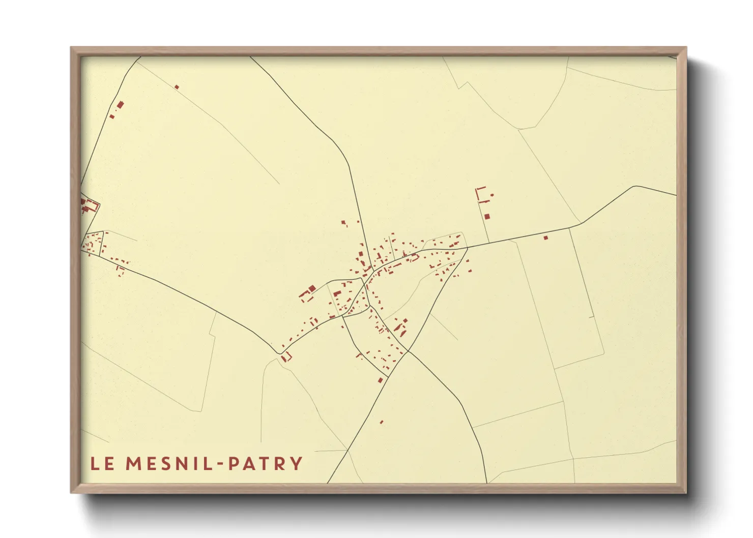 Une affiche de carte sur Le Mesnil-Patry